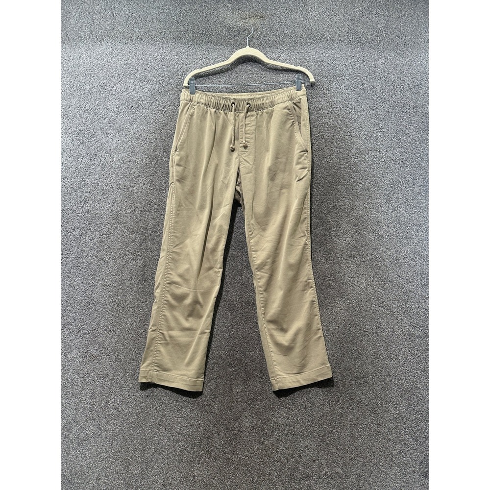 LL Bean Standard Fit Coolmax Khaki Jogger Pants Mens Medium M 28 Tan Stretch